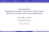 Econometrics Regression Analysis with Time Series …docentes.fe.unl.pt/~azevedoj/Web Page_files/Teaching_files/12_TS... · Serial Correlation Heteroskedasticity Example Heteroskedasticity