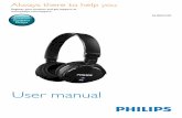 User manual - Philips · PDF fileUser manual Always there to help you Register your product and get support at SHB5500 ... headset at high volume and set the volume to a safe level