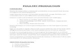 POULTRY  · PDF filePOULTRY PRODUCTION FOREWORD. Poultry farming makes a substantial contribution to household food security throughout