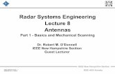 Radar Systems Engineering Lecture 8 · PDF fileRadar Systems Engineering Lecture 8 Antennas ... Radar Systems Course 4 Antennas Part 1 1/1/2010 ... Antenna Fundamentals • Reflector