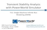 Transient Stability Analysis with PowerWorld Simulator · PDF fileTransient Stability Analysis with PowerWorld Simulator ... • From the block diagram ... •This indicates that we