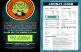Monday at Aretha’s - Aretha Frankensteinsarethas.com/assets/downloads/arethas_menu.pdf · Coke Diet Coke Sprite Iced Tea (sweet) Various Hot Tea Coffee Orange Juice (12oz) Orange