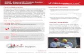 OSHA - Course 501 Trainer  · PDF fileOSHA - Course 501 Trainer Course for the General Industry Testing>> ... Final Exam: Final Exam must be passed with a 70% to pass the course