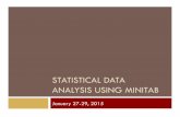 STATISTICAL DATA ANALYSIS USING MINITABhaalshraideh/Data_Analysis_Minitab/Intro__Chapter... · STATISTICAL DATA ANALYSIS USING MINITAB January 27-29, ... Experiment on low carb diet