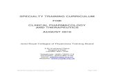 Clinical Pharmacology and Therapeutics Curriculum · PDF fileThis curriculum replaces the Clinical Pharmacology and Therapeutics curriculum dated May 2007, ... by the workplace-based