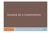 EXAMPLE OF A COMPOSITION - Harmonic · PDF fileEXAMPLE OF A COMPOSITION APPLICATIONS OF THE HARMONIC WHEEL. ... Apart from the chords belonging to the F harmonic minor scale, we have