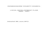 DENBIGHSHIRE COUNTY COUNCIL LOCAL DEVELOPMENT … LDP text english.pdf · DENBIGHSHIRE COUNTY COUNCIL LOCAL DEVELOPMENT PLAN ... Policy PSE13 – Coastal tourism ... forward the Local