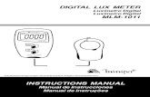 DIGITAL LUX METER - · PDF fileDIGITAL LUX METER Luxímetro Digital Luxímetro Digital MLM-1011. 1 TABLE OF CONTENTS 1. ... must refer to explanation in the instruction manual. 3 3