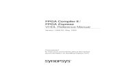 VHDL Reference Manual - csit-sun.pub.ro · PDF fileFPGA Compiler II / FPGA Express VHDL Reference Manual, ... part of the Synopsys suite of synthesis ... Procedures and Functions as