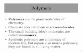 Polymers - NTUsfcheng/HTML/material94/Polymer-1.pdf · 37 Physical Properties Of Polymers • A thermoplastic polymer is one that can be softened by heating and then formed into desired