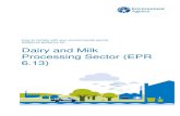 Dairy and Milk Processing Sector (EPR 6.13) - gov.uk · PDF filewaste management and ... effluent treatment systems. Emissions to water . ... Identify the major risks associated with