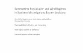 Summertime Precipitation and Wind Regimes in  · PDF fileSummertime Precipitation and Wind Regimes in Southern Mississippi and Eastern Louisiana ... Linear regression analysis