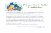Prayer for a Child Printables - Homeschool · PDF filerecommend printing the activities from this set onto cardstock so that they ... children’s books on my website: ... My favorite