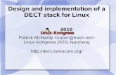 Design and implementation of a DECT stack for  · PDF fileDesign and implementation of a DECT stack for Linux ... Traffic Light control, ... performing various kinds of handover,