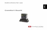 Comfort Duett - · PDF file1. Introduction Thank you for choosing Comfort Duett™ from Comfort Audio! This product is the result of our constant strive to improve the life of people