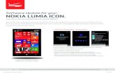 Software Update for your NOKIA LUMIA ICON. - Verizon · PDF filesoftware update for your nokia lumia icon. ... start screen enhancements word flow keyboard ... skype call integration