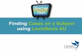 Finding Cases on a Subject using LexisNexis AUweb/@lib/... · state of Victoria [2010] FCA 460 ; ... Library » Library Guides » Law - Resources Guide Law - Resources Guide Admi