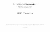 English/Spanish Glossary IEP Terms - SBCEOsbceo.org/wp-content/uploads/2017/05/ES-glossary-iep.pdf · English/Spanish Glossary IEP Terms Developed by Maria Estela Esqueda for CETYS