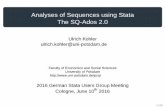 Analyses of Sequences using Stata The SQ-Ados 2 · PDF fileAnalyses of Sequences using Stata The SQ-Ados 2.0 Ulrich Kohler ulrich.kohler@uni-potsdam.de ... The Levenshtein-Distance