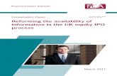 consultation paper CP 17/5 - FCA · PDF fileFinancial Conduct Au thor ity Reforming the availability of information in the UK equity IPO process Consultation Paper CP17/5** March 2017