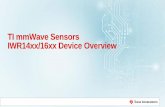 TI mmWave Sensors Overview mmWave device... · LVDS CAN IWR1642 4RX Calibration, Monitoring Engine 2TX Synth R4F C674x ... Test/Debug VMON L3 RAM HIL SPI/I2C QSPI Safety MCU/PMIC