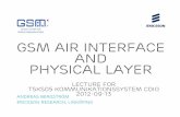 GSM AIR INTERFACE AND PHYSICAL LAYER - Linköping · PDF fileGSM AIR INTERFACE AND PHYSICAL LAYER Andreas Bergström Ericsson Research, Linköping Lecture FOR TSKS05 KommunikationssystemCDIO