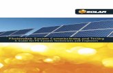 Photovoltaic System Commissioning and Testing - · PDF filePhotovoltaic System Commissioning and Testing A Guide for PV System Technicians and ... This is the only PV installation