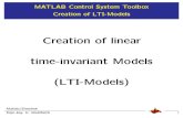 MATLAB Control System Toolbox Creation of LTI-Modelswohlfart/download/folien_control_ee.pdf · MATLAB Control System Toolbox Creation of LTI-Models Creation of linear time-invariant