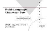 Multi-Language Character Sets - Bob Balabanfile... · Click here to add clip art Multi-Language Character Sets What They Are, How to Use Them Bob Balaban, President Looseleaf Software,