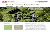 Sky & Telescope ! #$% Two German Equatorials from iOptron · PDF fileS &T Test Report Dennis di Cicco Test Report For more information about Sky & Telescope magazine or to subscribe