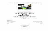 Standard Specifications for Municipal Civil Engineering · PDF fileSTANDARD SPECIFICATIONS FOR MUNICIPAL CIVIL ... STANDARD SPECIFICATIONS FOR MUNICIPAL CIVIL ENGINEERING ... maintenance,