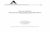 City of Auburn Standard Construction Specifications · PDF fileMaintenance of the Work During Construction ... Testing Cost ... Standard Specifications