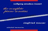wolfgang amadeus mozart the complete piano  · PDF filewolfgang amadeus mozart the complete piano sonatas celestial harmonies ... siegfried mauser. Sonata C Major KV 279 15’07
