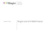 Ringier runs S/4 HANA Finance - SAP CH · PDF fileRingier runs S/4 HANA Finance . 6 . SAP landscape consolidated – end of 2014 . SAP-BIA . ... SAP HANA DB-SID: DBD HANA SystemDB