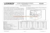 Corp. 9418–L9 Revised 04–2003 - Heating and Air Parts ... SERVICE.pdf · LENNOXOEMPARTS.COM Page 1 1994 Lennox Industries Inc. Litho U.S.A. Corp. 9418–L9 G20 Service Literature