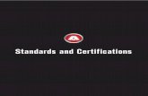 Standards and Certifications - · PDF fileStandards and Certifications. ... • ANSI/AWWA C104/A21.4 CEMENT-MORTAR LINING FOR DUCTILE IRON AND GRAY IRON PIPE AND FITTINGS FOR WATER.