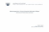 Emergency Communications Plan - The University of · PDF fileThe Emergency Communications Plan ... is currently drafting a Crisis Management Plan, ... media to acknowledge reports
