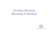 Overlay Routing (Routing Underlay) · PDF fileSeptember 29, 2003 22 Library of Routing Services •Strategy for efficient probes: Guess & Verify –Guess candidate solutions using