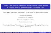Credit, LPG Stove Adoption and Charcoal Consumtion ... · PDF file1/20 Credit, LPG Stove Adoption and Charcoal Consumtion: Evidence from a Randomised Controlled Trial Yonas Alem1 Remidius