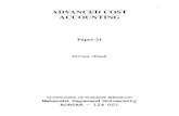 Qklhokn ADVANCED COST ACCOUNTING C… · Marginal Costing Œ difference with absorption and differential costing; ... Advantages. Advanced Cost Accounting × Advanced Cost Accounting
