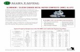 ALuMinuM / siLiCOn CArBiDE METAL MATrix COMpOsiTE (MMC… MMC Alloys.pdf · O’Fallon Casting is the preeminent manufacturer of Investment Cast Al/SiC Metal Matrix Composite (MMC)