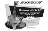Copy of Copy of Copy of Copy of ... - Guitar dating - · PDF fileGUITAR & AMPLIFIER PRICE LIST Manufacturer’s U.S. Suggested Retail Prices ... 240-0129-812 G6120SSULH Brian Setzer