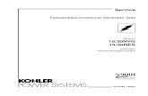 Residential/Commercial Generator Sets - Kohler · PDF fileResidential/Commercial Generator Sets Models: 15/30RYG 15/30RES ... 1.7 Service View 16 ... This manual has several types