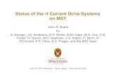 Status of the rf Current Drive Systems on MSTplasma.physics.wisc.edu/uploadedfiles/talk/12iearfpwGoetz415.pdf · Status of the rf Current Drive Systems on MST John A. Goetz for ...