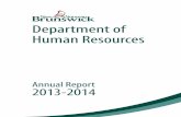 Department of Human Resources - New Brunswick … · Department of Human Resources Annual Report. 2013-2014 Published by: Department of Human Resources. Government of …