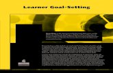 Learner Goal-Setting - Pearson · PDF fileAdult learner goal-setting ... and participate in goal-attainment activities. ... English learning goals as well as specific/realistic language