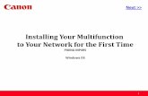 Installing Your Multifunction to Your Network for the ...downloads.canon.com/wireless/setup_MP495_win.pdf · > Installing Your Multifunction to Your