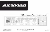 AX3000G Owner's manual - Korgi.korg.com/uploads/Support/AX3000G_E2_633651977349500000.pdf · in the studio, we’re sure it’ll give you countless hours of great guitar tones that