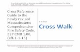 Cross Reference newly revised Cross Walk - Mass. · PDF fileCross Reference Guide to the newly revised Massachusetts Comprehensive Fire Safety Code, 527 CMR 1.00, (eff. 1-1-15) This
