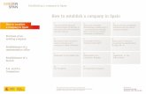 How to establish a company in Spain - · PDF fileSpanish notary public 7. ... Establishing a company in Spain > How to establish a company in Spain. Request for the provisional TaxIdentification